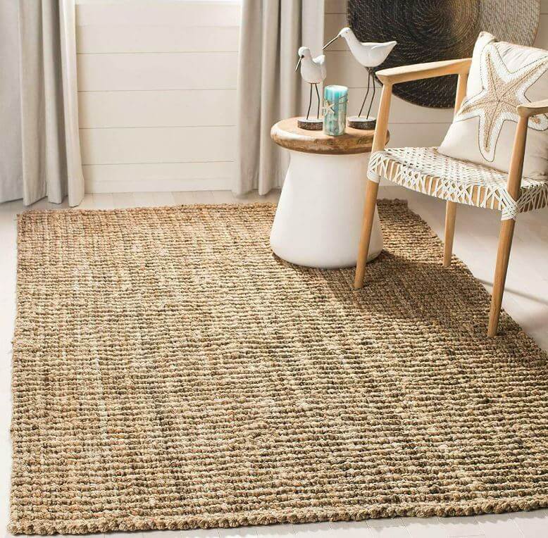Which type of weather conditions is suitable for placing Jute carpets?